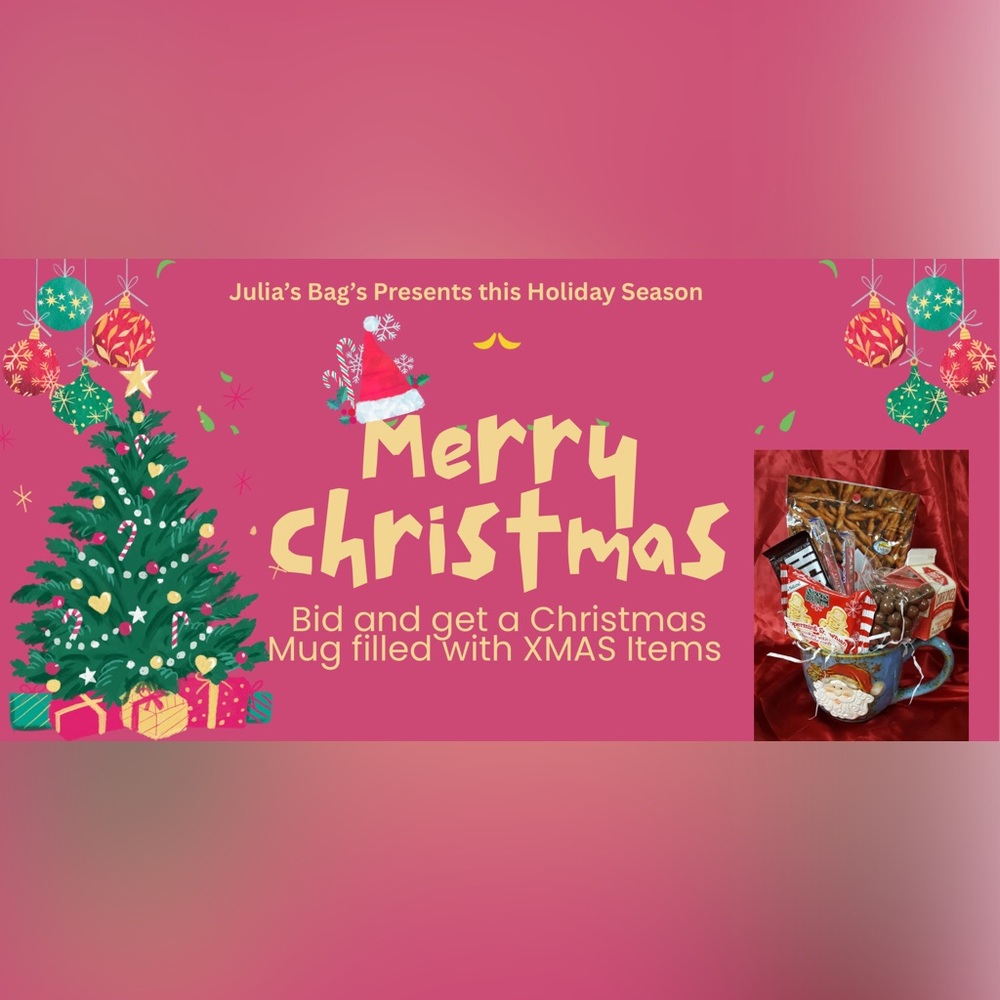 Bid & Get A Christmas Mug Filled with Holiday Items + Starbucks 15$ Giftcard 💚